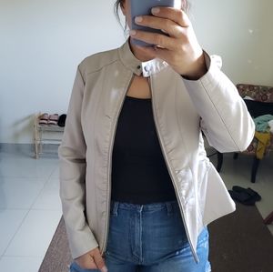 faux leather jacket